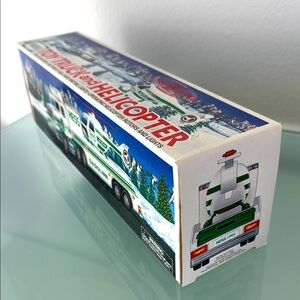 Vintage 1995 Toy Hess Truck and Helicopter Set